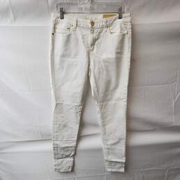 Michael Kors Izzy Skinny White Mid Rise Jeans Size 6