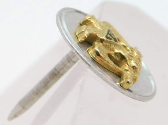 Vintage 14K Two Tone Gold Service Pin 0.8g image number 3