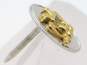 Vintage 14K Two Tone Gold Service Pin 0.8g image number 3