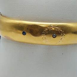 20k Gold Diamond Cubic Zirconia Hinge Bangle Bracelet 18.8g alternative image