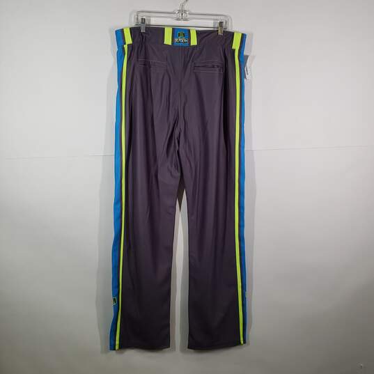 Mens Regular Fit Flat Front Straight Leg Activewear Baseball Pants Size 42X36 image number 2
