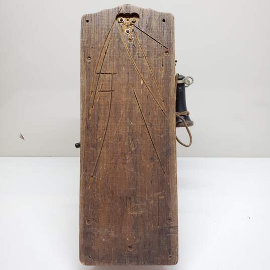 Antique 1900's Swedish American Phone Oak Wood Wall Crank Telephone UNTESTED image number 5