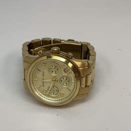 Designer Michael Kors MK5055 Gold-Tone Round Dial Analog Wristwatch