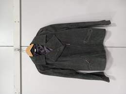 Dennis Basso Women's Grey Leather Jacket Size L
