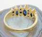 14K Yellow Gold Sapphire 0.30 CTTW Diamond Ring  3.3g image number 5