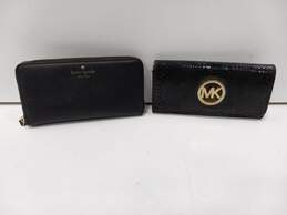 Bundle of 2 Assorted Black Leather Wallets