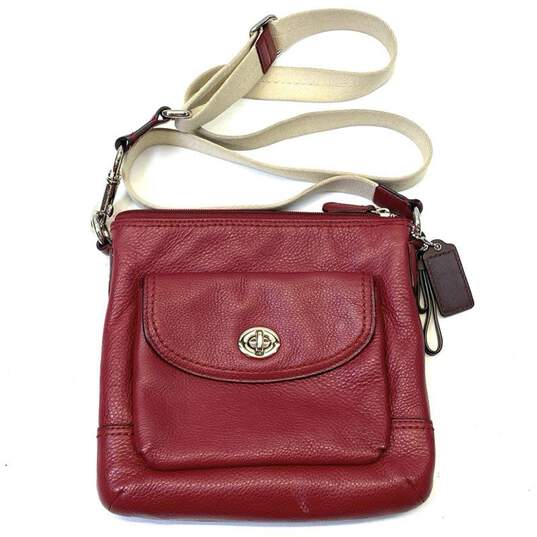 Coach Leather Campbell Pocket Crossbody Red image number 1