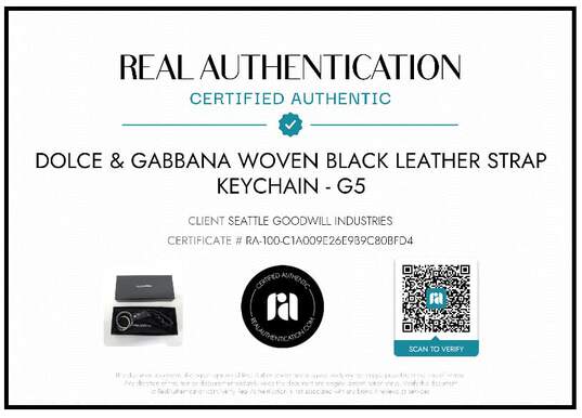 AUTHENTICATED DOLCE & GABBANA LEATHER STRAP KEYCHAIN W/ BOX image number 2