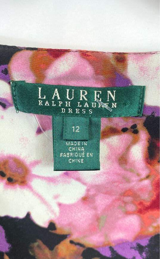 Lauren Ralph Lauren Women Pink Floral Cinched Dress Sz 12 image number 3