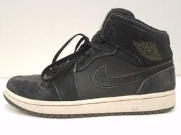 Air Jordan 1 Mid Black Olive Suede Men's Athletic Shoes Size 10.5 alternative image