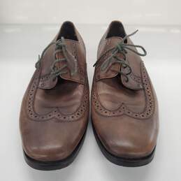 Hugo Boss Brown Leather Lace Up Oxford Wingtip Dress Shoes Men's Size 8.5 alternative image