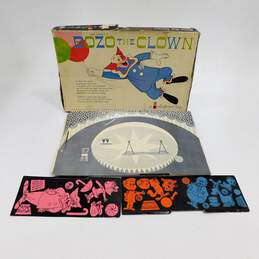 Vintage 1963 Bozo The Clown Cartoon Kit Colorforms Play Set With Original Box