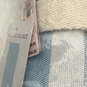 NWT Blue White Striped Fringe Rectangular Multipurpose Beach Blanket image number 4