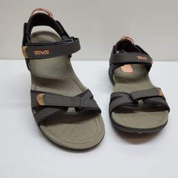 Teva 1003955 Numa Grey/Peach Adjustable Waterproof Sport Sandals Women's Sz 8
