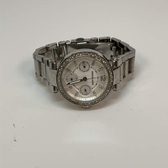 Designer Michael Kors Mini Parker MK-5615 Silver-Tone Analog Wristwatch image number 2