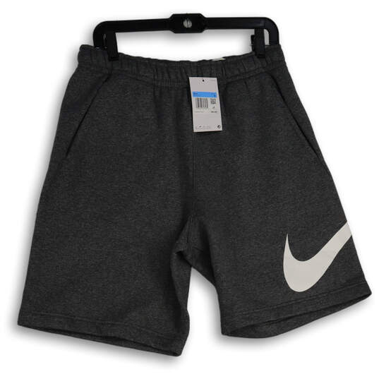 NWT Mens Gray Elastic Waist Slash Pocket Sweat Shorts Size Medium image number 1