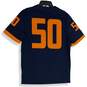 Nike Mens Navy Blue Orange V-Neck Illinois Fighting Illini Football Jersey Sz S image number 2