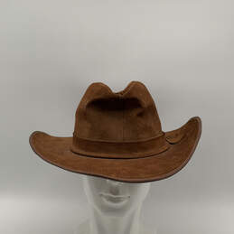 Mens Brown Wide Brim Lightweight Western Cowboy Hat Size 7 3/8