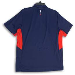 Ralph Lauren Mens Navy Red Spread Collar Short Sleeve Polo Shirt Size Large alternative image