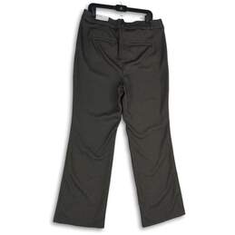 NWT The Allie Womens Black Chevron Stretch Flat Front Dress Pants Size 16 alternative image