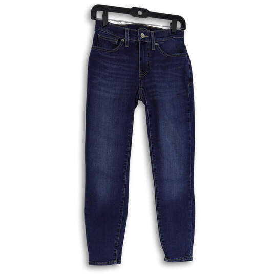 Womens Blue Denim Medium Wash 5 Pocket Design Skinny Leg Jeans Size 2/26 image number 1