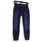 Womens Blue Denim Medium Wash 5 Pocket Design Skinny Leg Jeans Size 2/26 image number 1