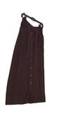 Womens Brown Dark Wash Button Front Comfort Aline Skirt Size 2 image number 1