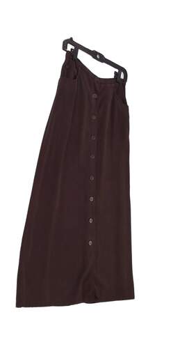 Womens Brown Dark Wash Button Front Comfort Aline Skirt Size 2