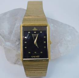 VNTG Men's Seiko Galaxy V701-SK2A Black & Gold Tone Analog Quartz Watch