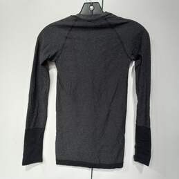 Lululemon Black And Silver Sparkly Long Sleeve Athletic Shirt (No Size Found) alternative image