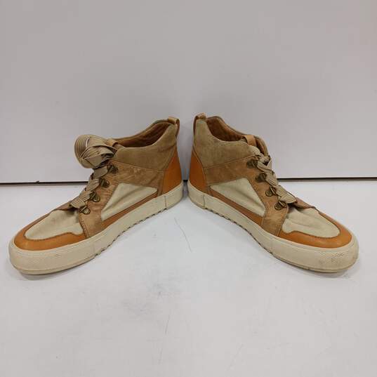 Frye Women's Tan Leather & Canvas Sneakers Size 9.5 image number 2