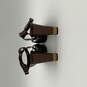 Womens Brown Snake Print Block Heel Slingback Sandal Size 6 w/ Dust Bag image number 4