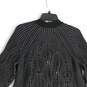NWT Womens Black Knitted Long Sleeve Open Front Cardigan Sweater Size Large image number 4