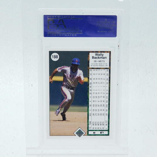 1989 Wally Backman Upper Deck Graded PSA 9 NY Mets image number 4