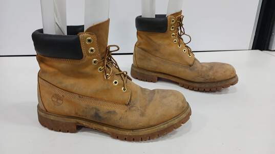 Men's Beige Work Boots Size 12M image number 1