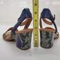 Born Women's Frilli Blue/Navy Snake Print Leather Low Heel Sandals Size 6 image number 3