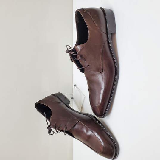 Buy the Calvin Klein Becket Mens Oxford Dress Shoes Dark Brown Sz 12M |  GoodwillFinds