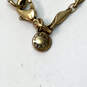 Designer J. Crew Gold-Tone Crystal Rhinestone Lobster Clasp Charm Necklace image number 3