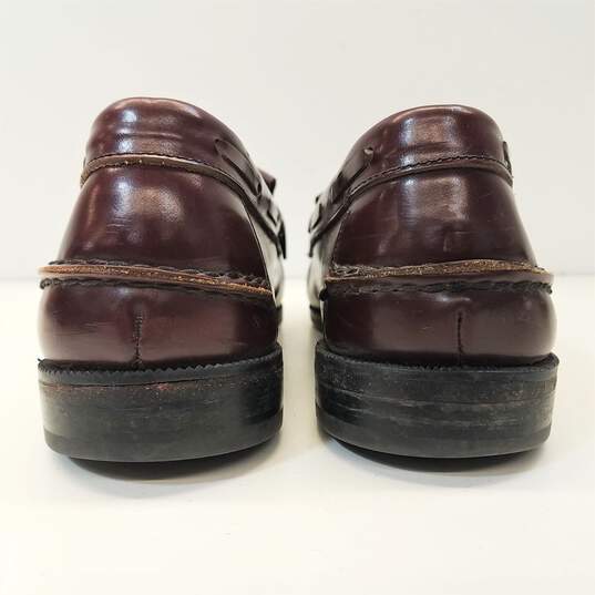 Florsheim Burgundy Leather Kiltie Tassel Loafers Shoes Men's Size 10 D image number 4