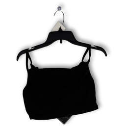 NWT Womens Black Sleeveless Spaghetti Strap Pullover Cropped Top Size M alternative image