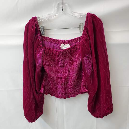 Women's Anthropologie Puffed Sleeve Blouse Size M image number 1