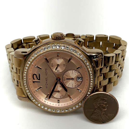 Designer Michael Kors MK-5983 Rhinestones Analog Dial Quartz Wristwatch image number 2