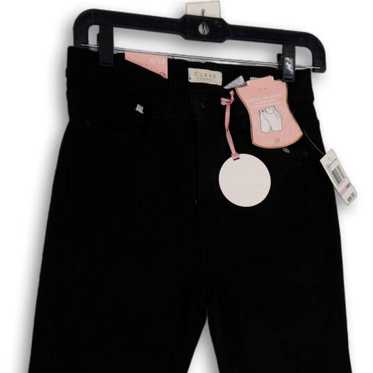 NWT Womens Black Denim Dark Wash Stretch Slim Fit Skinny Jeans Size 6/28 image number 3