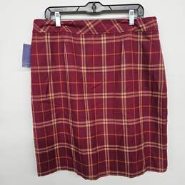Beet Red Plaid Skirt alternative image