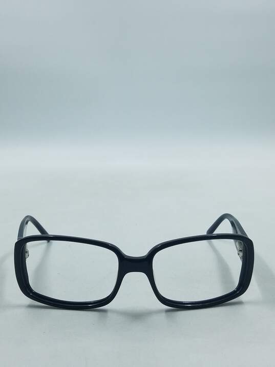 Valentino Black Rectangle Eyeglasses image number 2