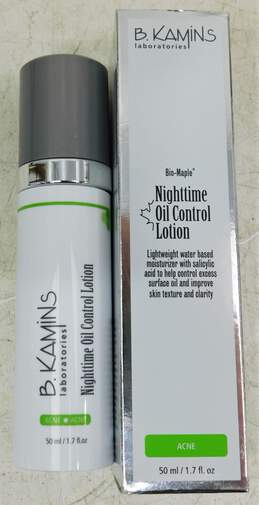B Kamins Labs Bio Maple Nighttime Oil Control Acne Lotion IOB