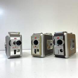 Lot of 3 Vintage Kodak Brownie 8mm Movie Cameras