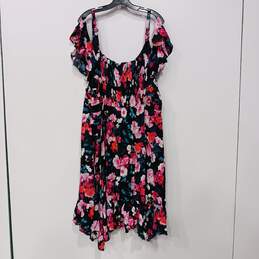 Torrid Women's Black Floral Ruffled Cold Shoulder Midi Dress Size 4/4X/26 NWT alternative image