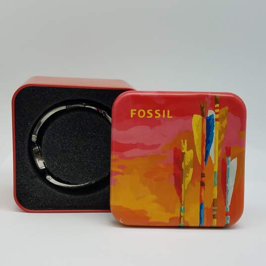 Fossil ES-2467 29mm St. Steel Enamel Butterfly Bracelet Analog Watch 87g image number 10