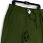 Mens Green Flat Front Slash Pocket Straight Leg Ankle Pants Size Large image number 3
